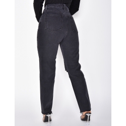 Jeans destroy taille haute