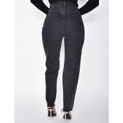 Jeans destroy taille haute