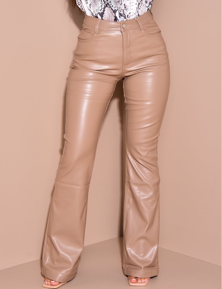 Pantalon en simili patte d'eph