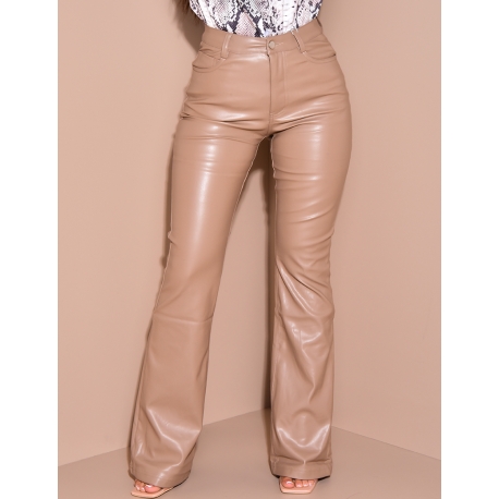 Pantalon en simili patte d'eph