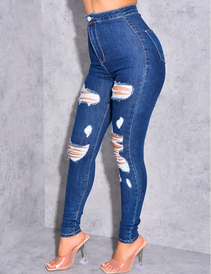 High waisted distressed jeggings on sale