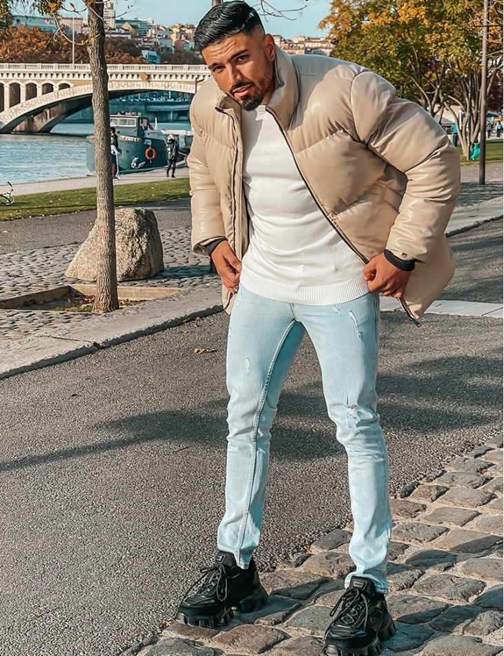 Doudoune matelassée en simili