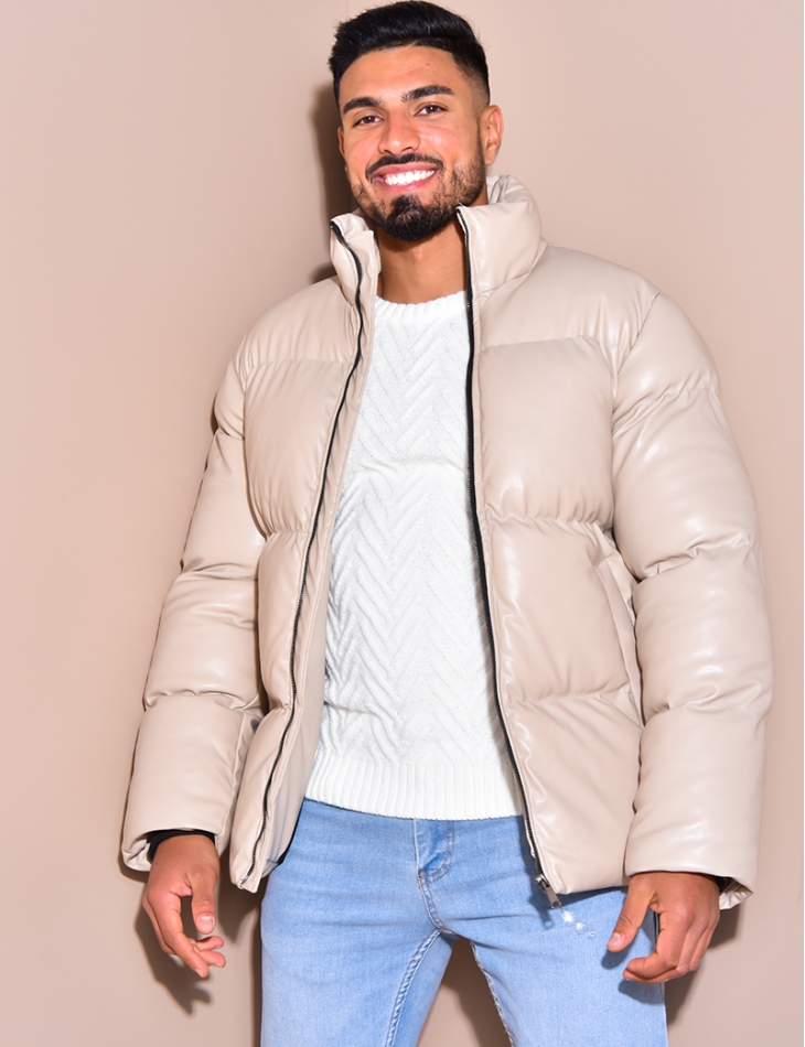 Doudoune matelassée en simili