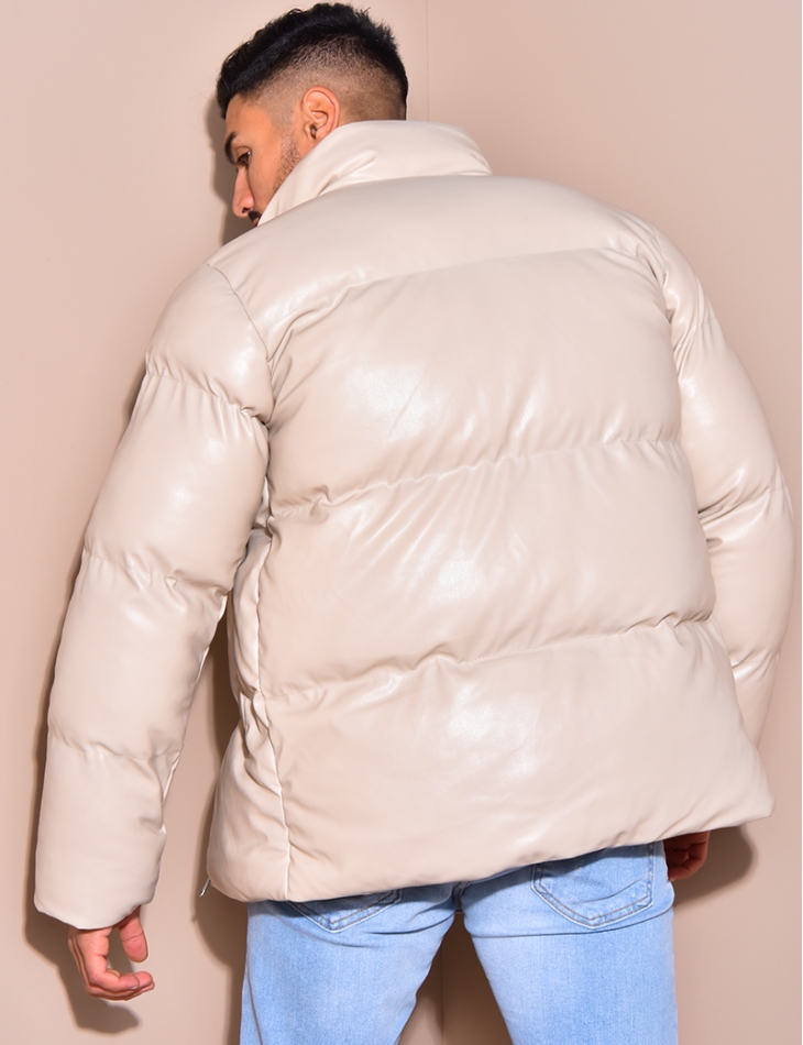 Doudoune matelassée en simili