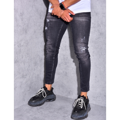 Jeans destroy à ficelle Jeans destroy à ficelle