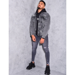 Jeans destroy effiloché aus chevilles