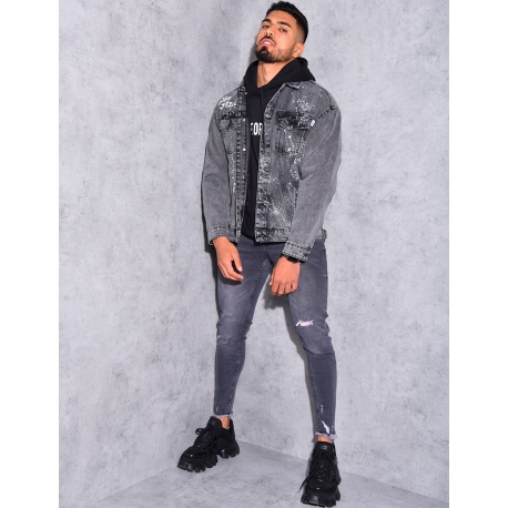 Jeans destroy effiloché aus chevilles