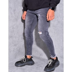 Jeans destroy effiloché aus chevilles