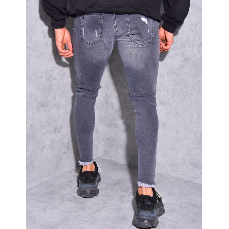 Jeans destroy effiloché aus chevilles