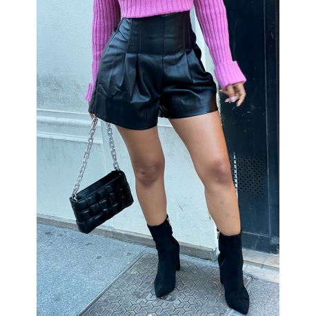 Short en simili à pinces Short en simili à pinces
