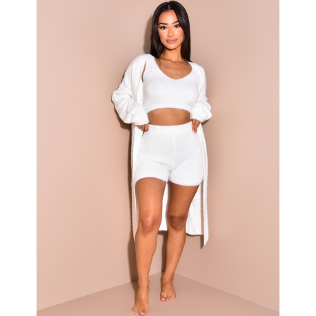 Ensemble gilet short et brassière tout doux Ensemble gilet short et brassière tout doux