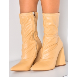 Bottines en simili à talons destructurées Bottines en simili à talons destructurées