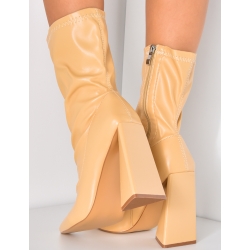 Bottines en simili à talons destructurées Bottines en simili à talons destructurées