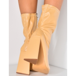 Bottines en simili à talons destructurées Bottines en simili à talons destructurées