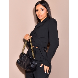 Veste de blazer courte à nouer Veste de blazer courte à nouer