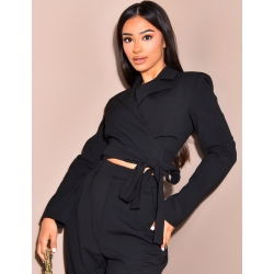 Veste de blazer courte à nouer Veste de blazer courte à nouer