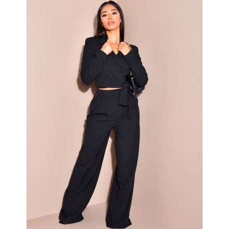 Veste de blazer courte à nouer Veste de blazer courte à nouer