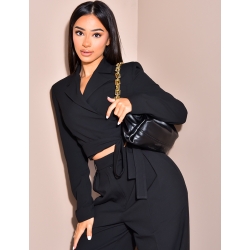 Veste de blazer courte à nouer Veste de blazer courte à nouer