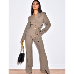 Veste de blazer courte à nouer Veste de blazer courte à nouer