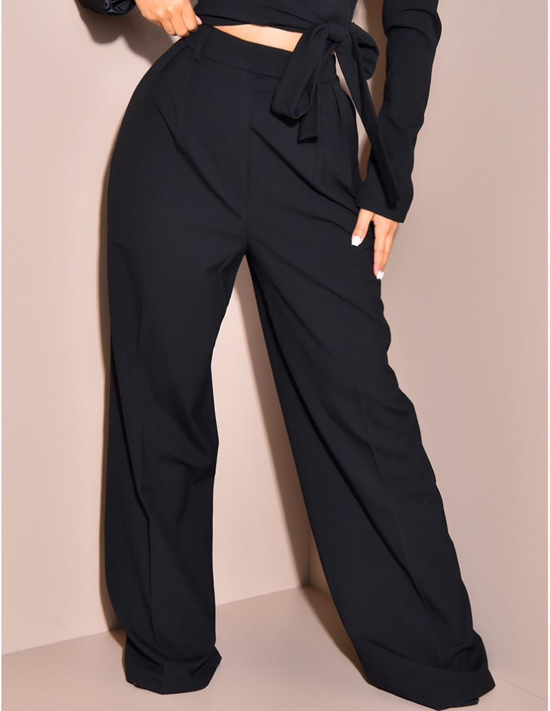 Pantalon de tailleur large