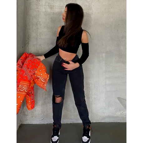 Jeans coupe droite destroy Jeans coupe droite destroy