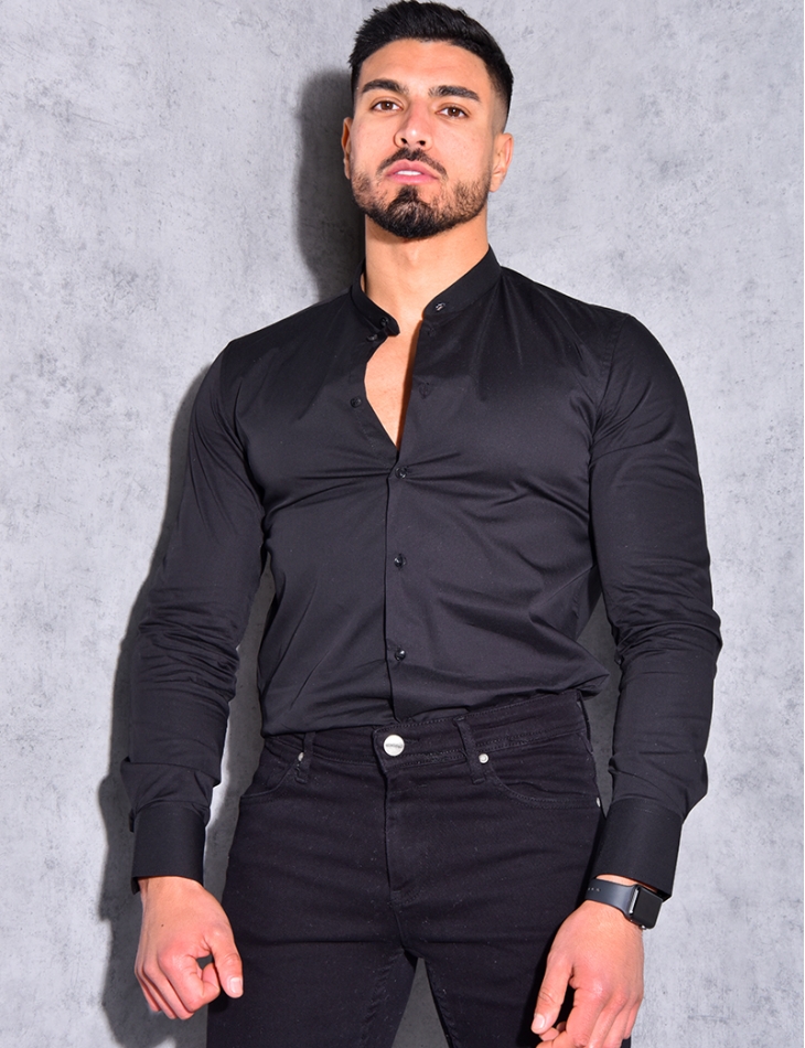 Chemise manches longues col rond