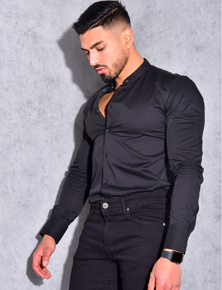 Chemise manches longues col rond