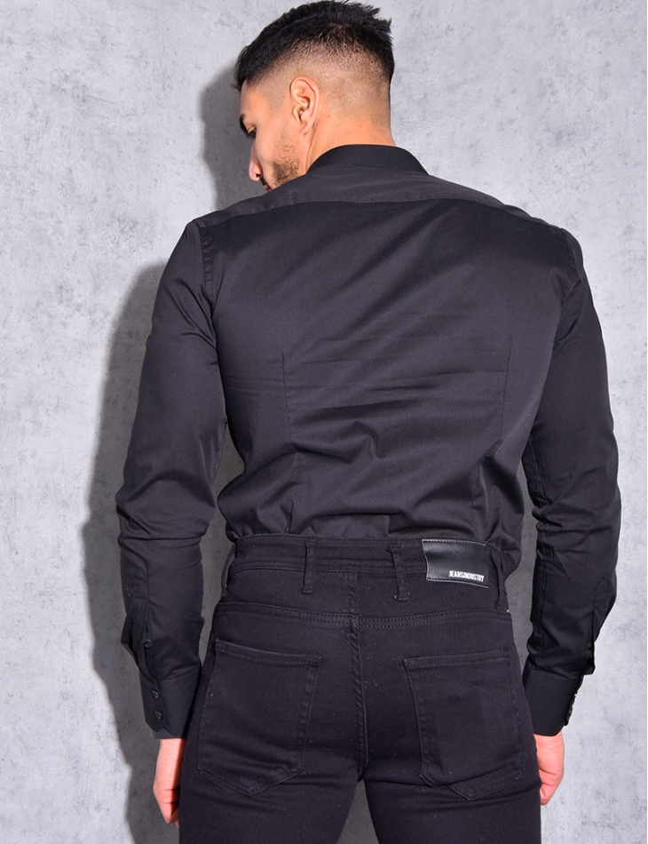 Chemise manches longues col rond