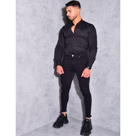 Chemise manches longues col rond