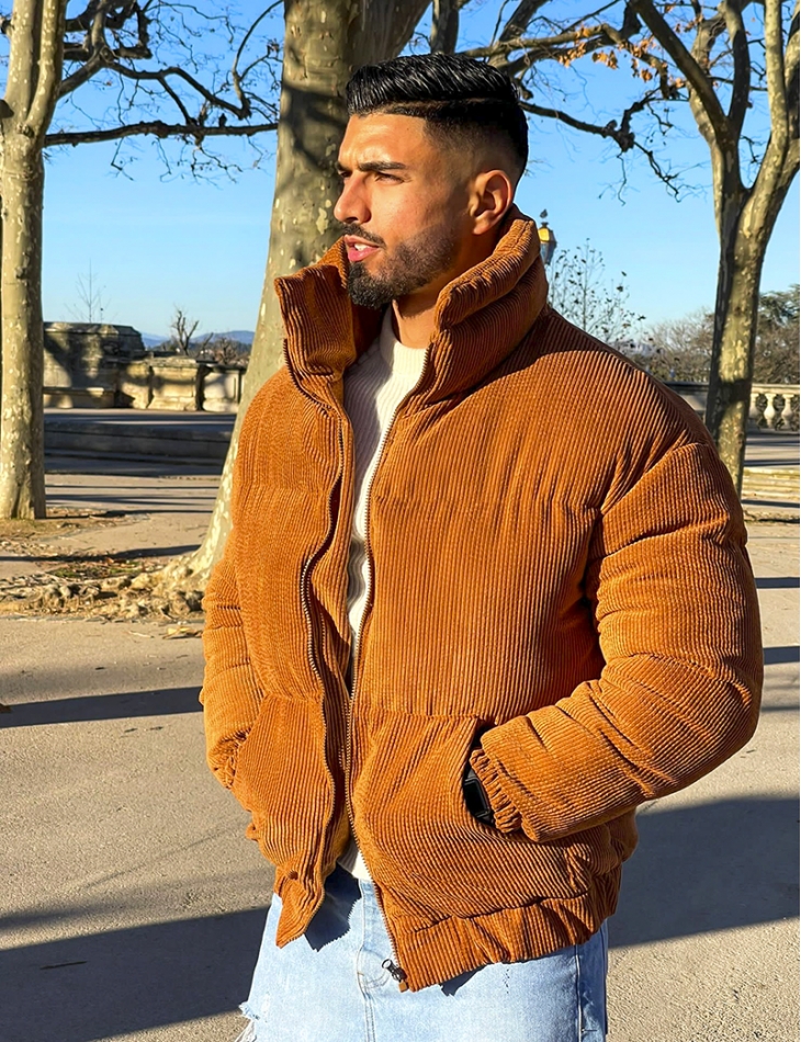 Doudoune côtelé en velours Doudoune côtelé en velours