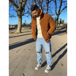 Doudoune côtelé en velours Doudoune côtelé en velours