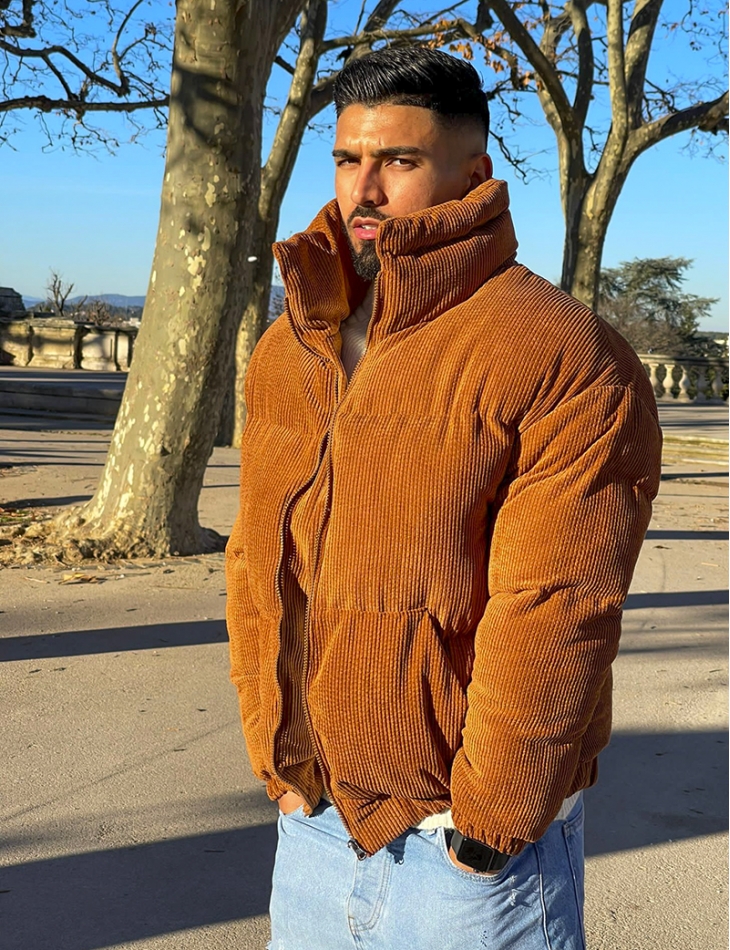 Doudoune côtelé en velours Doudoune côtelé en velours