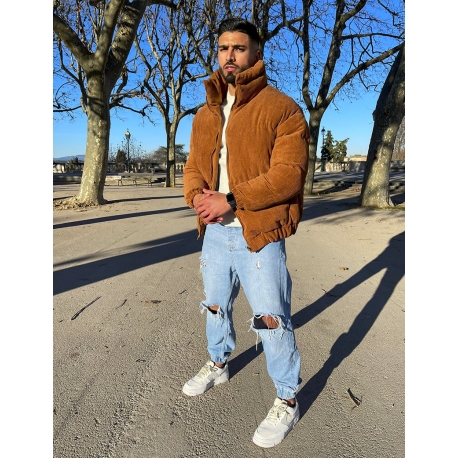 Doudoune côtelé en velours Doudoune côtelé en velours