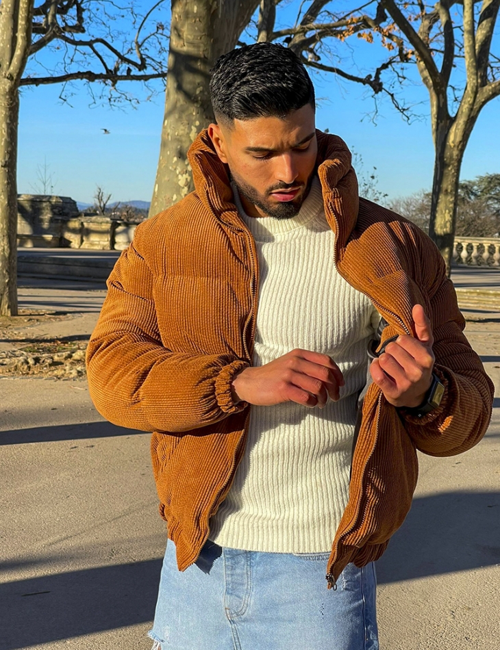 Doudoune côtelé en velours Doudoune côtelé en velours