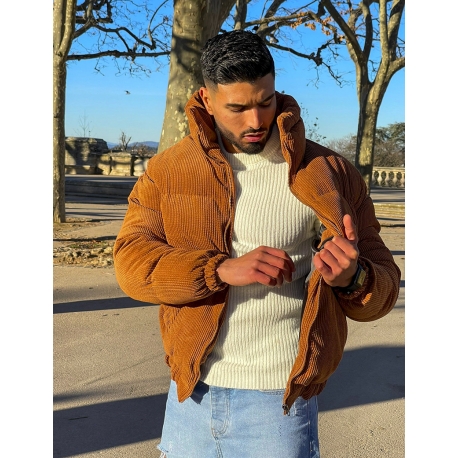 Doudoune côtelé en velours Doudoune côtelé en velours