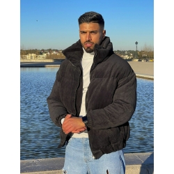 Doudoune côtelé en velours