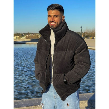 Doudoune côtelé en velours