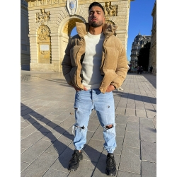 Doudoune côtelé en velours Doudoune côtelé en velours