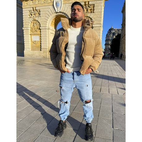 Doudoune côtelé en velours Doudoune côtelé en velours