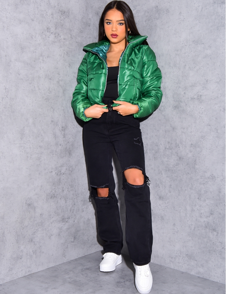 Doudoune courte matelassée