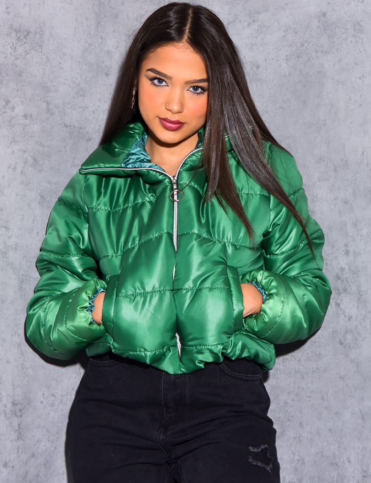 Doudoune courte matelassée