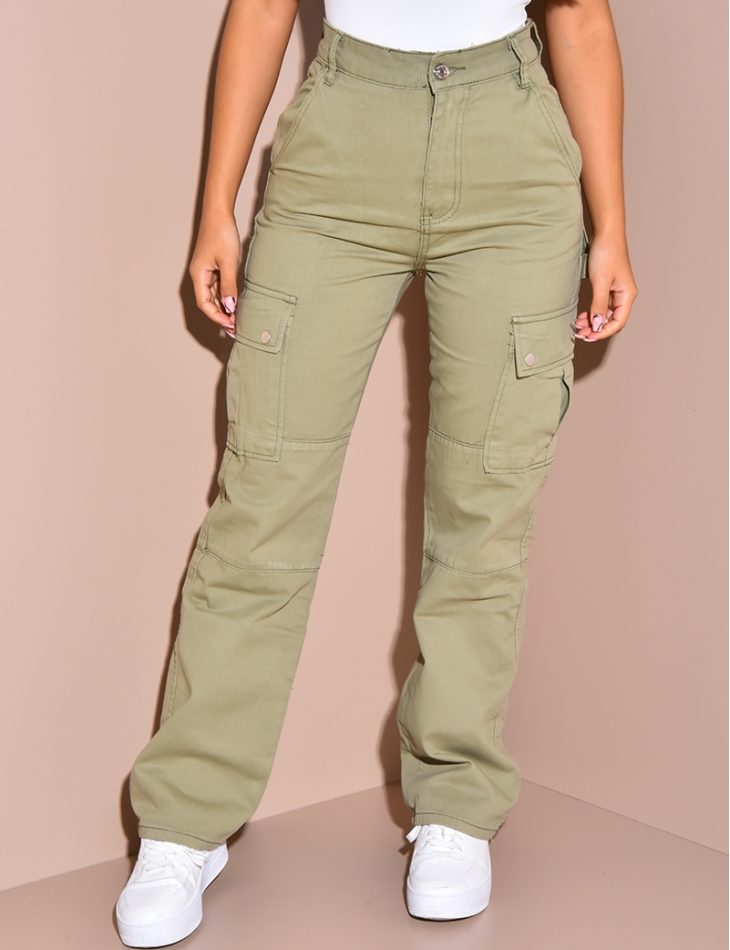 Jeans effet cargo