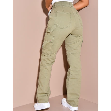 Jeans effet cargo