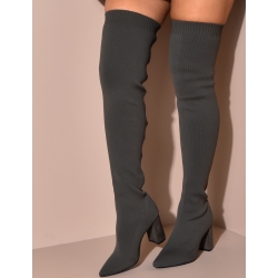 Cuissardes chaussettes a talons