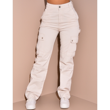 Jeans coupe droite cargo Jeans coupe droite cargo