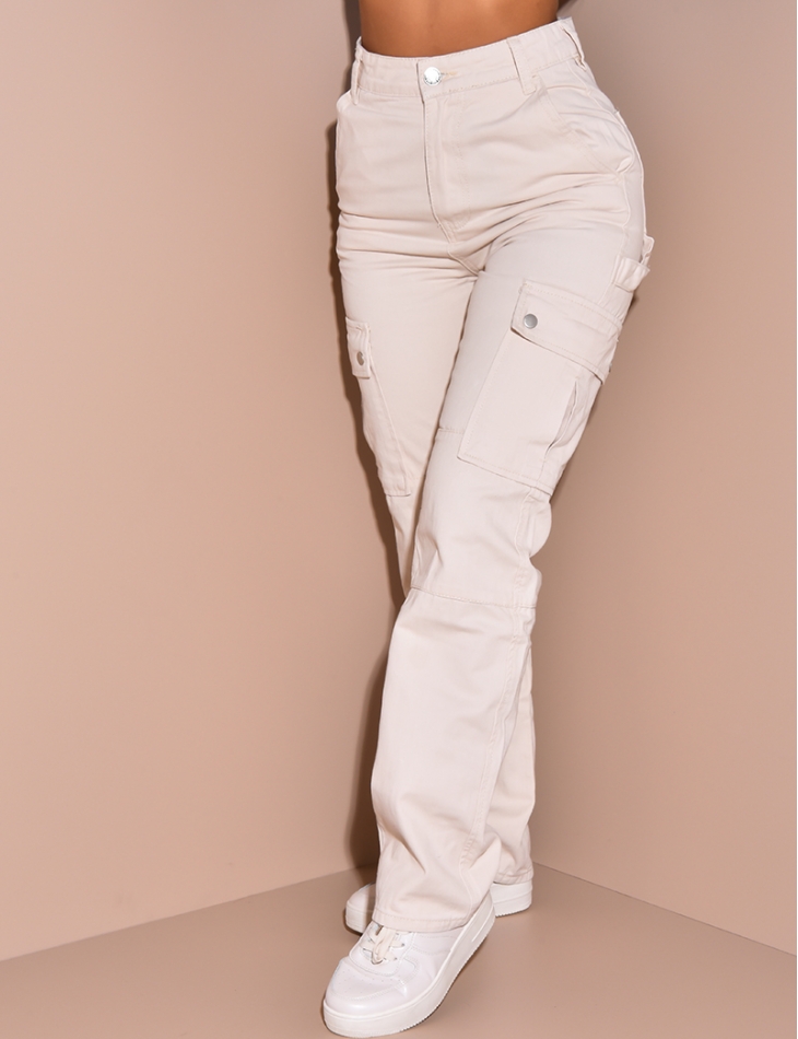 Jeans coupe droite cargo Jeans coupe droite cargo