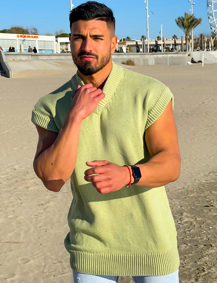 Pull épais sans manches