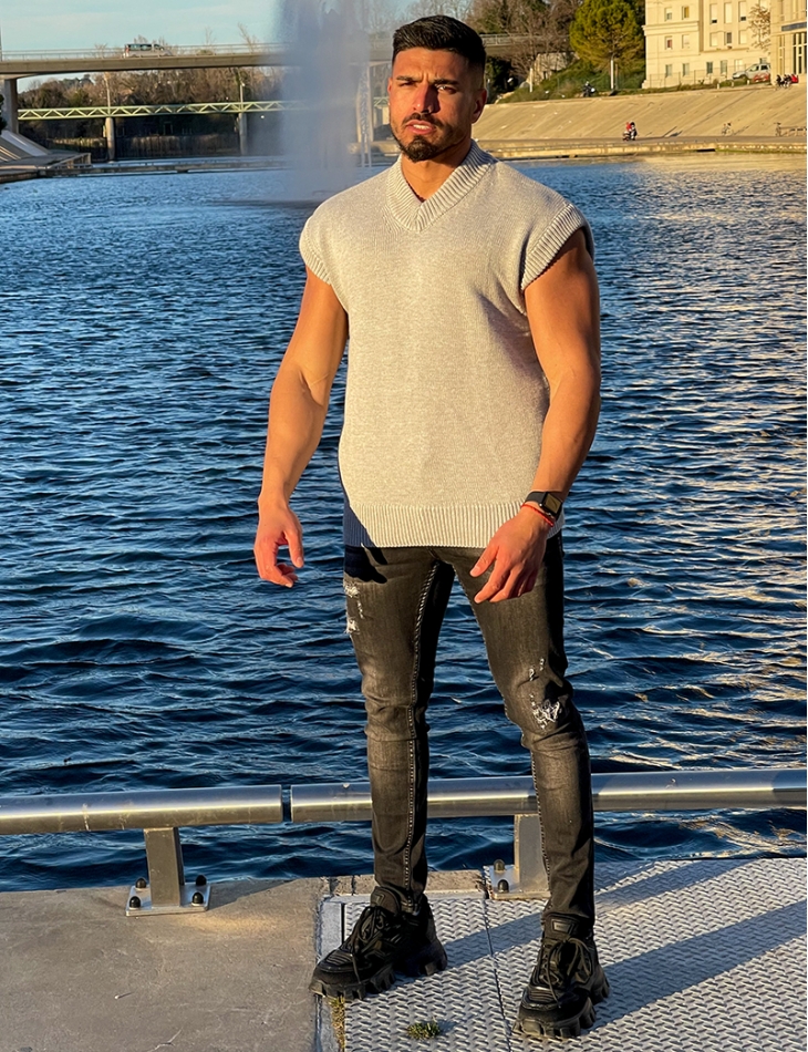 Pull épais sans manches