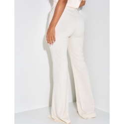 Pantalon de tailleur coupe droite à fente