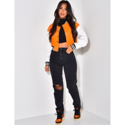 Jeans coupe droite destroy Jeans coupe droite destroy